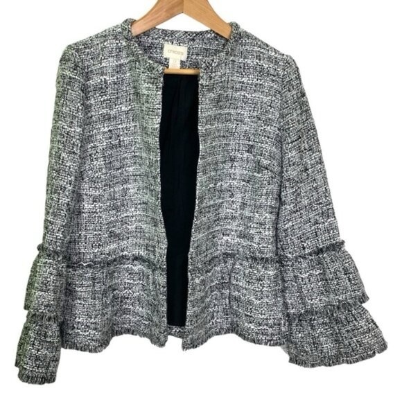 Chico’s Tweed Blazer  Jacket - Picture 1 of 10